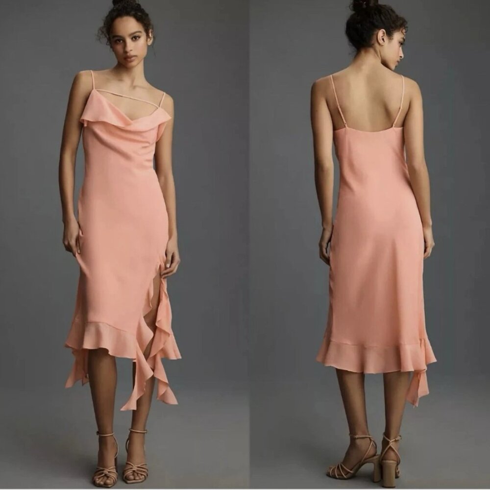 Brand New Mare Mare Sleeveless Draped Asymmetrical Midi Dress